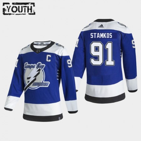 Lapsille NHL Tampa Bay Lightning Pelipaita Steven Stamkos 91 2020-21 Reverse Retro Authentic Lapsille NHL Tampa Bay Lightning Pelipaita Steven Stamkos 91 2020-21 Reverse Retro Authentic